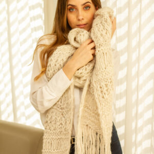 Bufandón de lana de llama